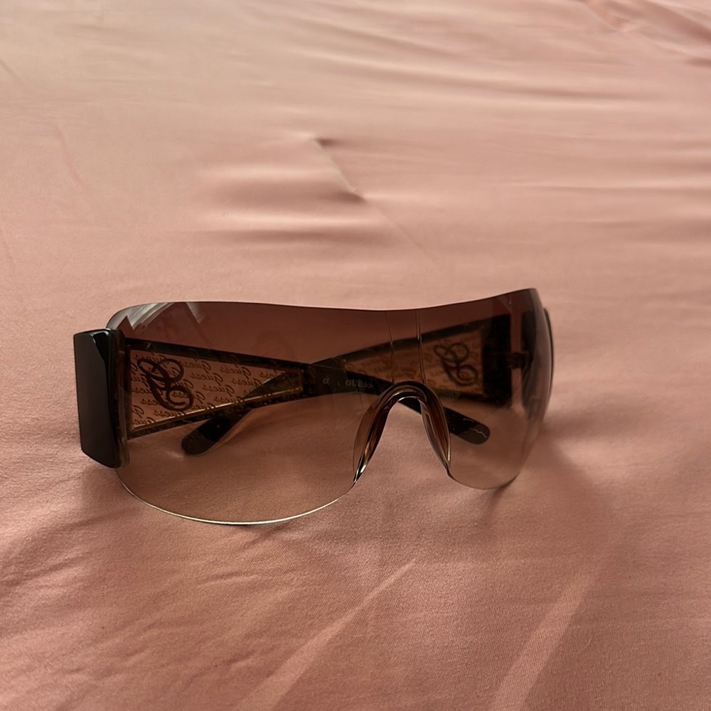 Guess Brown Wrap-Around Sunglasses